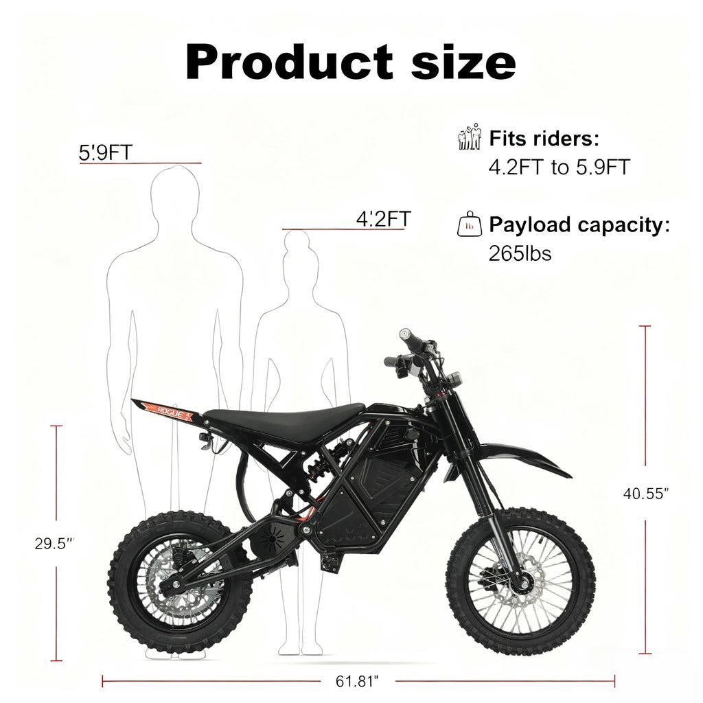 US 3-7 Delivery Electric Dirt Bike 48V Lithium Battery Full Suspension Electric Mountain Bike