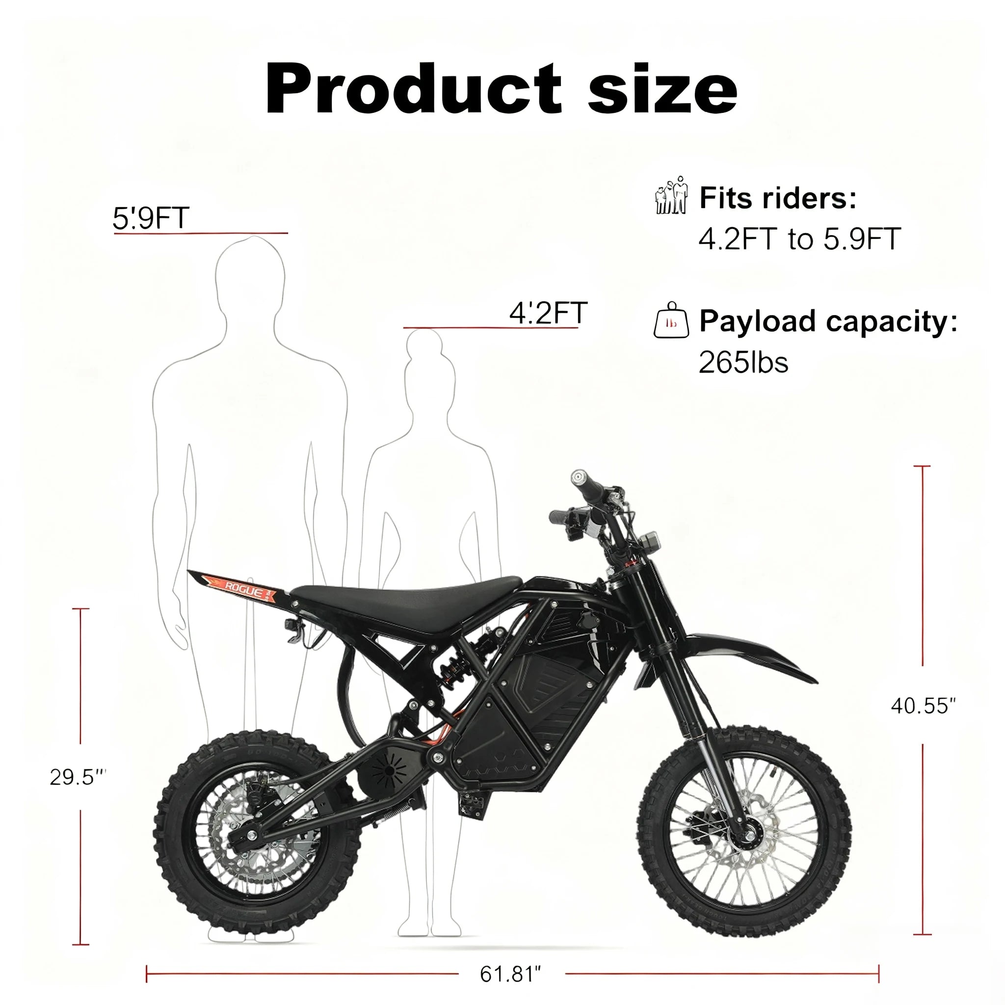 US 3-7 Delivery Electric Dirt Bike 48V Lithium Battery Full Suspension Electric Mountain Bike