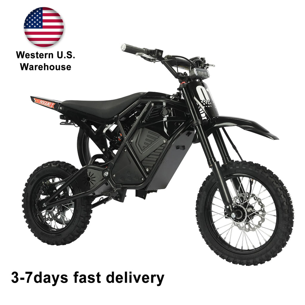 US 3-7 Delivery Electric Dirt Bike 48V Lithium Battery Full Suspension Electric Mountain Bike