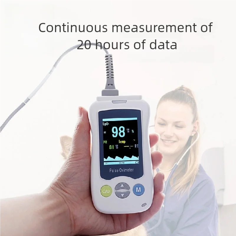 Handheld Pulse Oximeter Monitor for Pulse Rate and Oxygen Saturation Veterinary Medical SPO2 and PR, pet clinic equipment