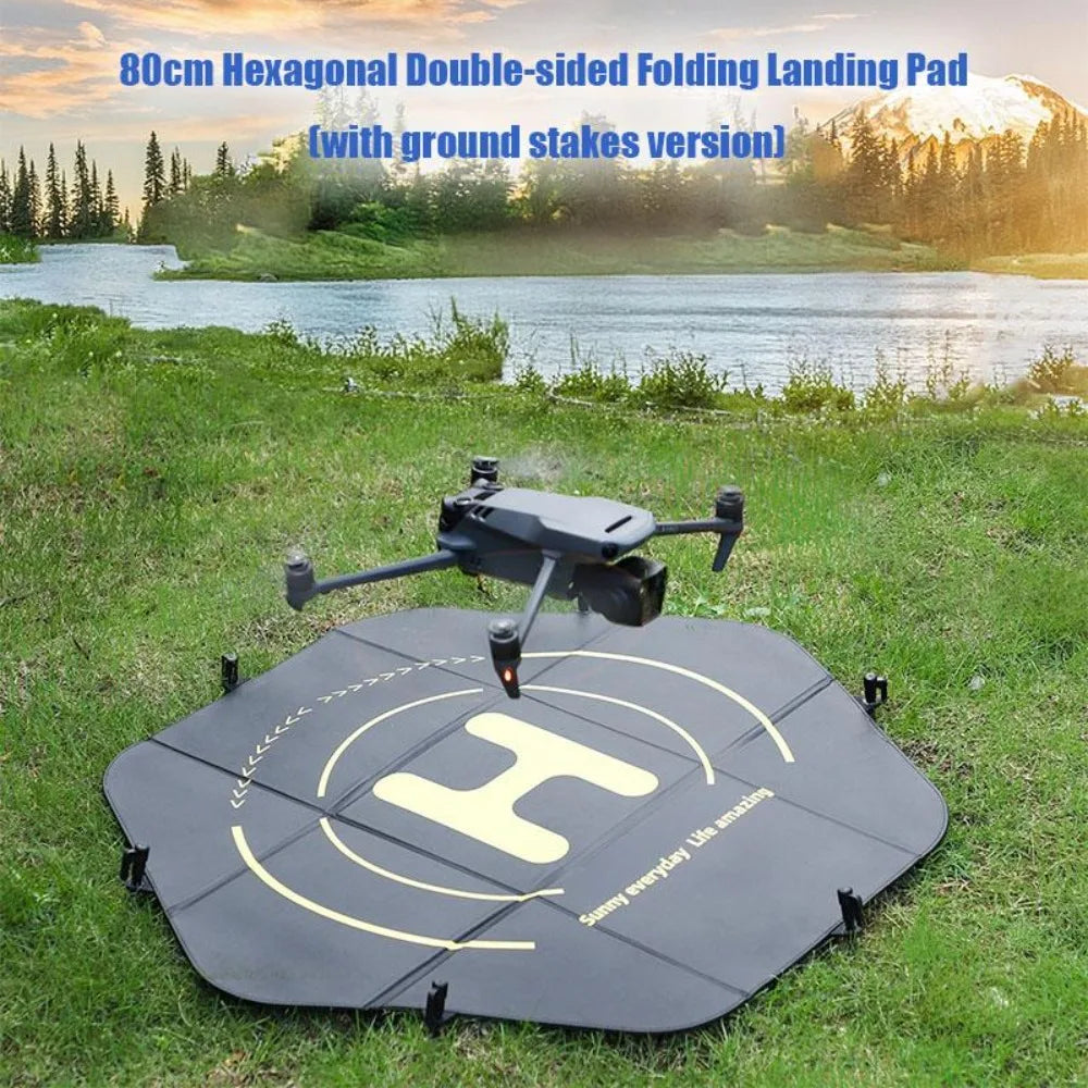 Volodymyr 80cm(31’’)  Drone Landing Pad Fast-Fold Double-Sided Waterproof for DJI Mavic 3 Pro/ Phantom 4 Pro/ Autel EVO II