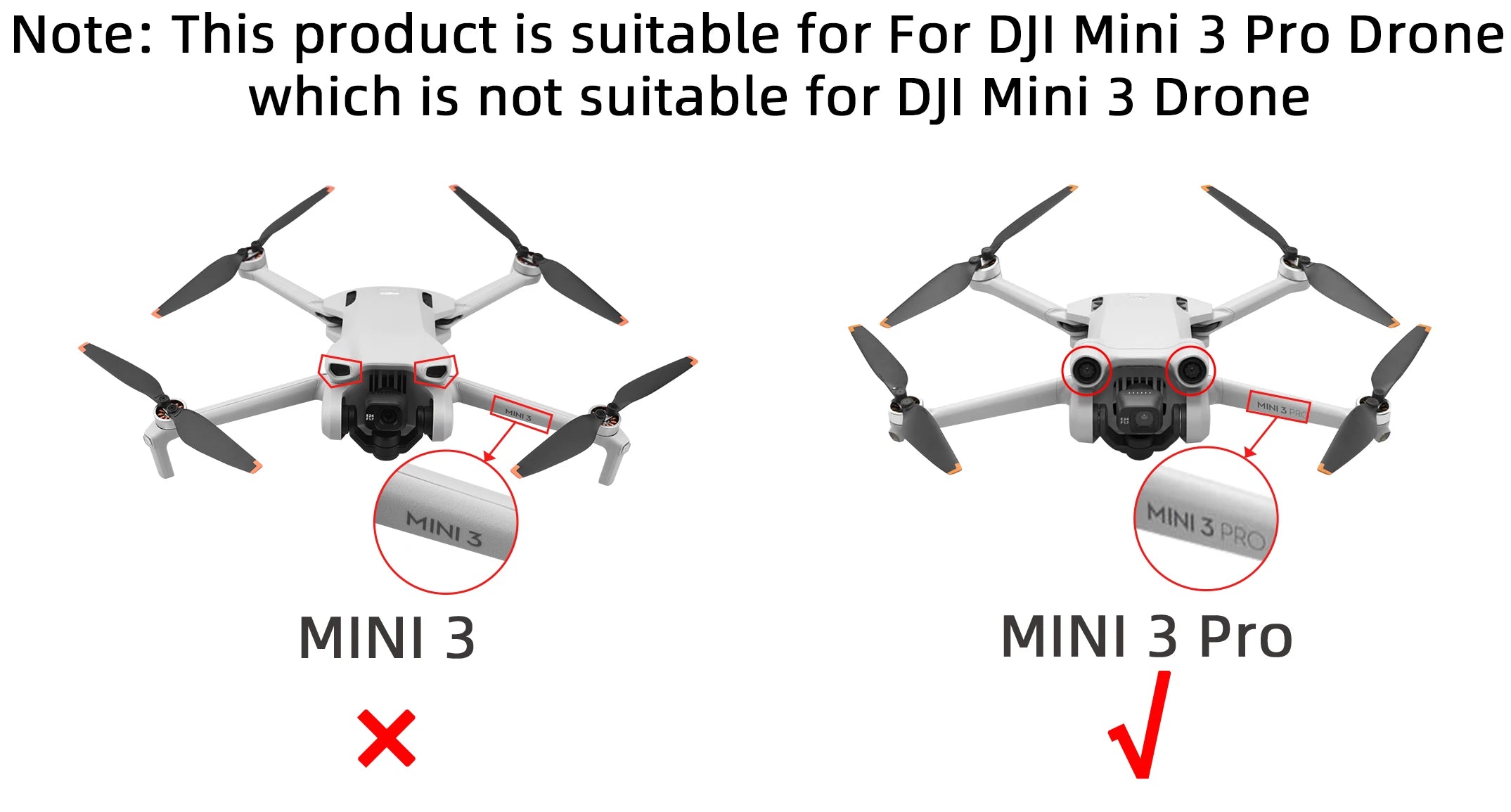 BRDRC Propeller Holder for DJI Mini 3/Mini 3 Pro Drone Wings Stabilizer Protector Blades Fixed Strap Mount Guard Accessories