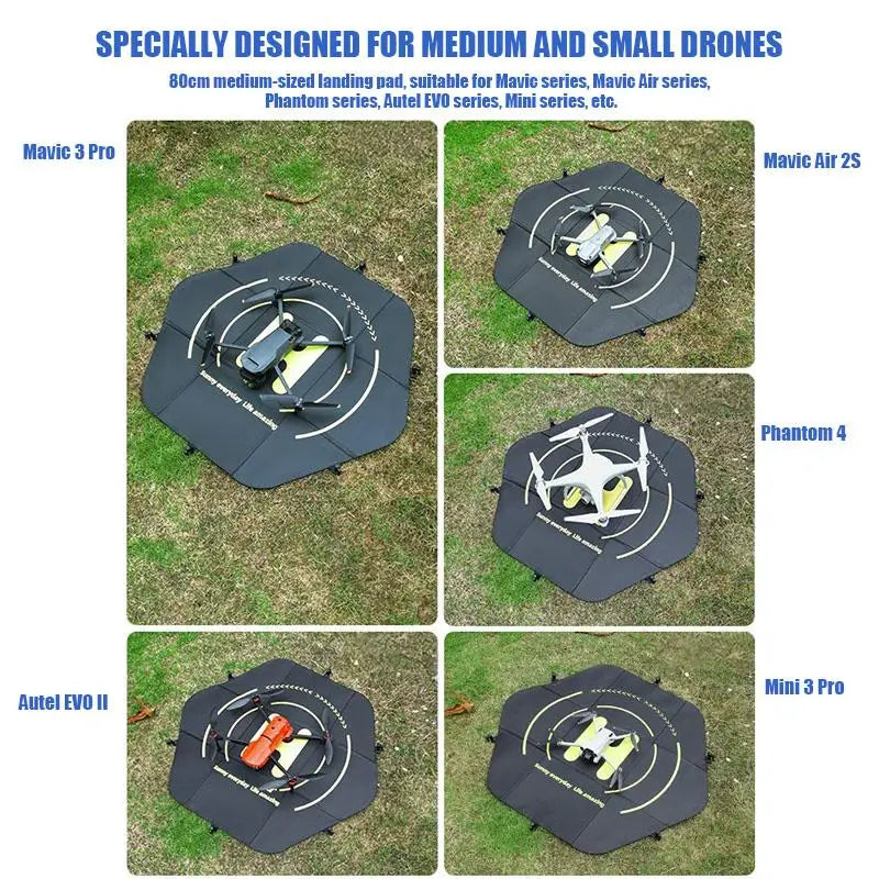Volodymyr 80cm(31’’)  Drone Landing Pad Fast-Fold Double-Sided Waterproof for DJI Mavic 3 Pro/ Phantom 4 Pro/ Autel EVO II