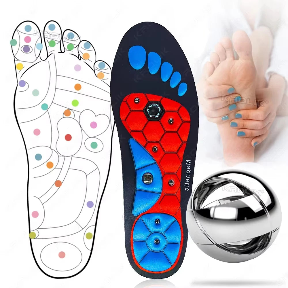 Therapy Sports Insoles Massage Medical Magnetic  Foot Weight Loss Slimming Acupressure Insole Anti-fatigue Health Care Shoe Pads