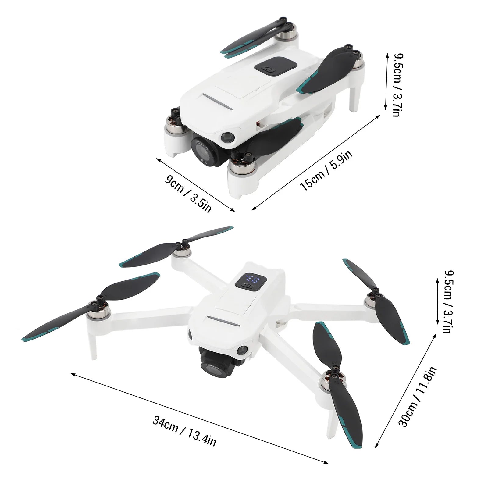 Drone Dual Camera APP Control LCD Display Remote Control Intelligent Obstacle Avoidance WIFI 5G RC Quadcopter