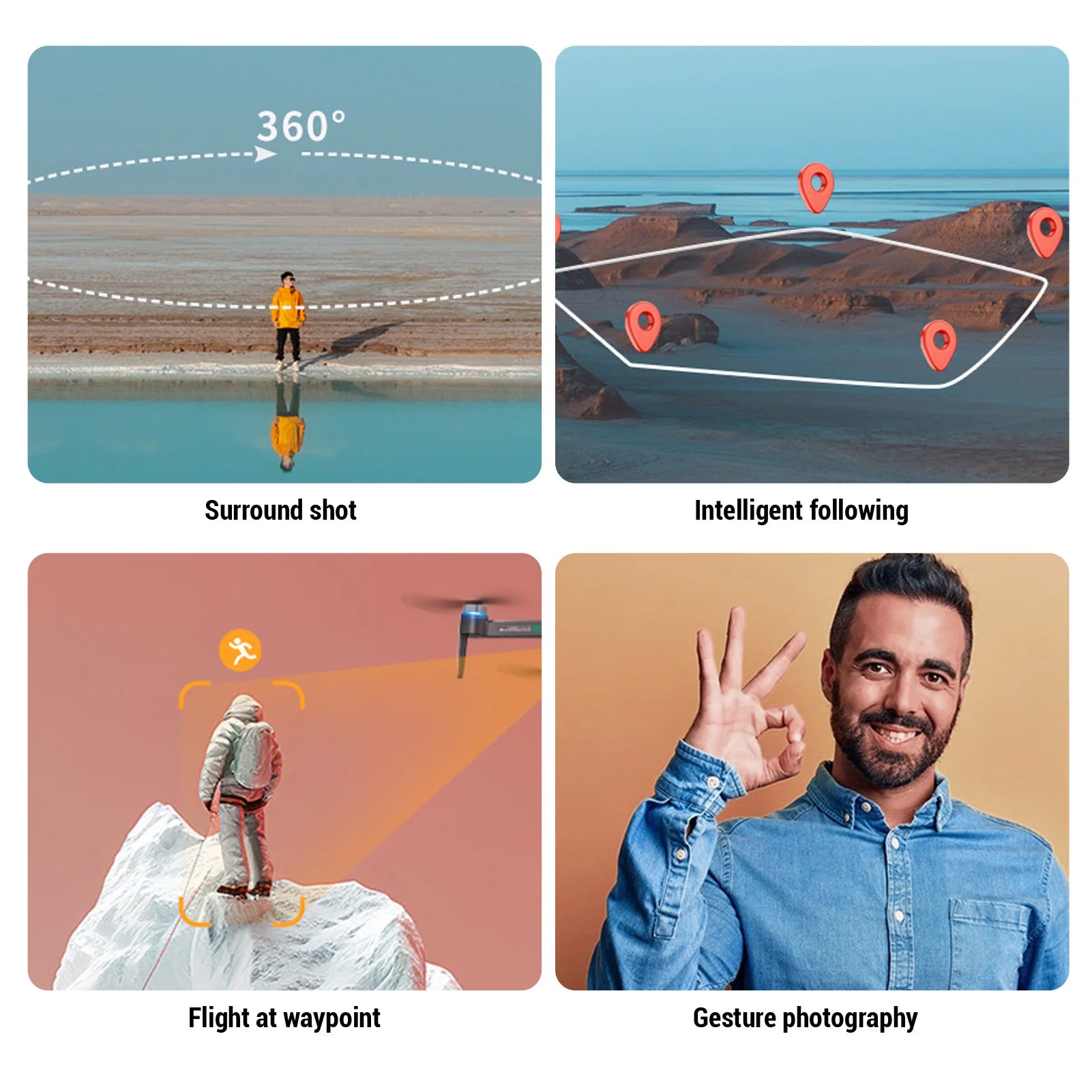 Drone Dual Camera APP Control LCD Display Remote Control Intelligent Obstacle Avoidance WIFI 5G RC Quadcopter