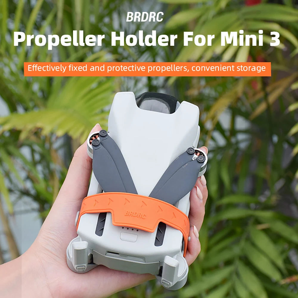 BRDRC Propeller Holder for DJI Mini 3/Mini 3 Pro Drone Wings Stabilizer Protector Blades Fixed Strap Mount Guard Accessories