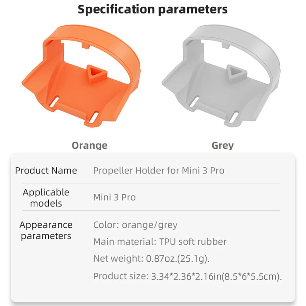 BRDRC Propeller Holder for DJI Mini 3/Mini 3 Pro Drone Wings Stabilizer Protector Blades Fixed Strap Mount Guard Accessories