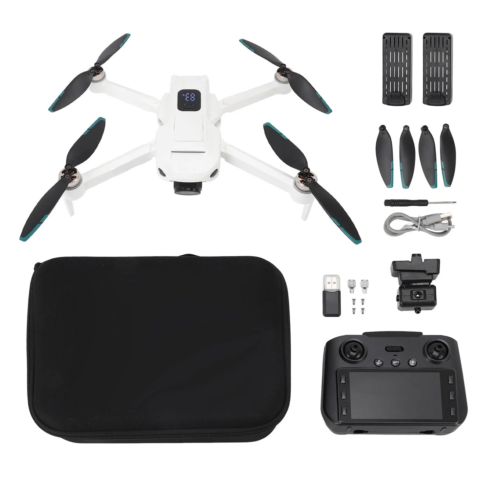 Drone Dual Camera APP Control LCD Display Remote Control Intelligent Obstacle Avoidance WIFI 5G RC Quadcopter