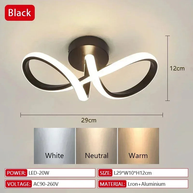 LED Aisle Ceiling Lights Modern Chandelier Three Colors Lamp Minimalist Lamps For Bedroom Light Surface Installation Dining Room