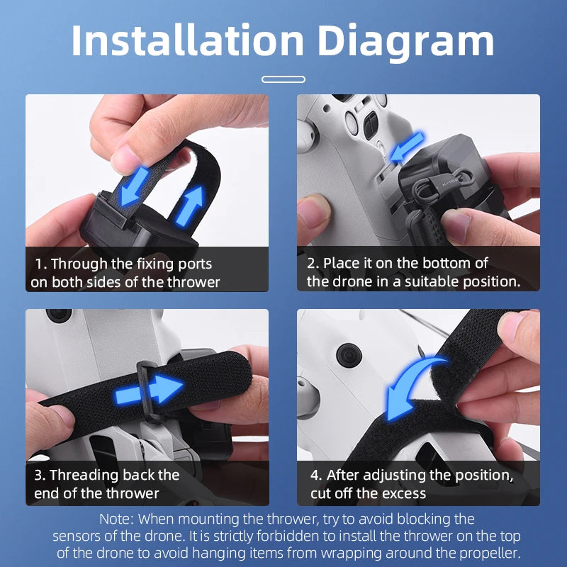 BRDRC Airdrop System for DJI Mini 4K/Mini 4 Pro/Air 3/Mini 3 Pro/Mavic 3/Mavic Pro Drone Thrower Fishing Life Rescue Send Gift