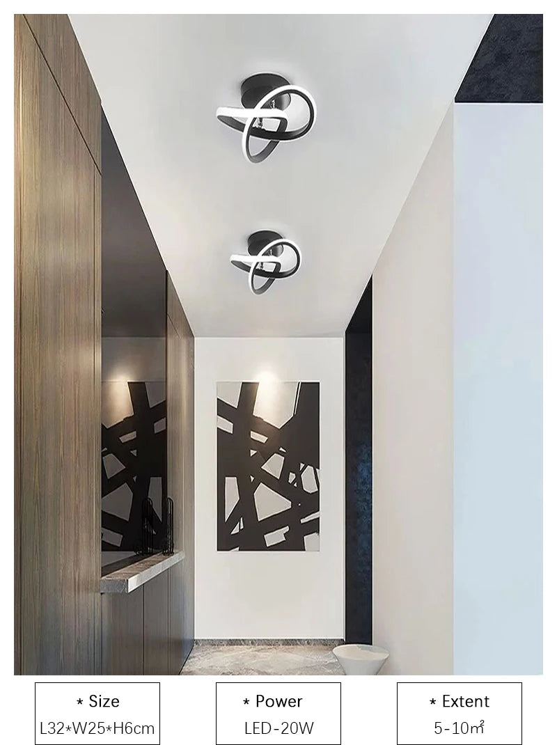 LED 20W Aisle Ceiling Light Modern Home Lighting LED Surface Mounted Bedroom Living Room Corridor Light Staircase Balcony Light