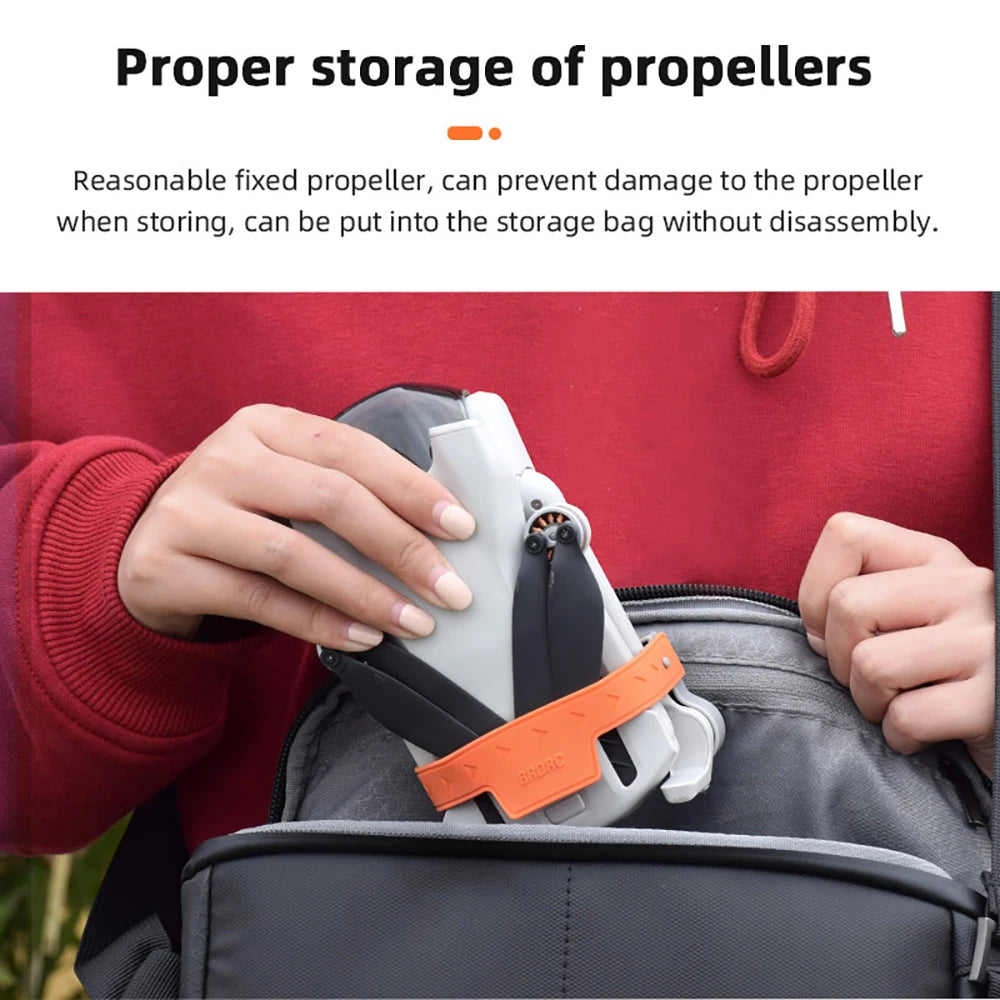 BRDRC Propeller Holder for DJI Mini 3/Mini 3 Pro Drone Wings Stabilizer Protector Blades Fixed Strap Mount Guard Accessories