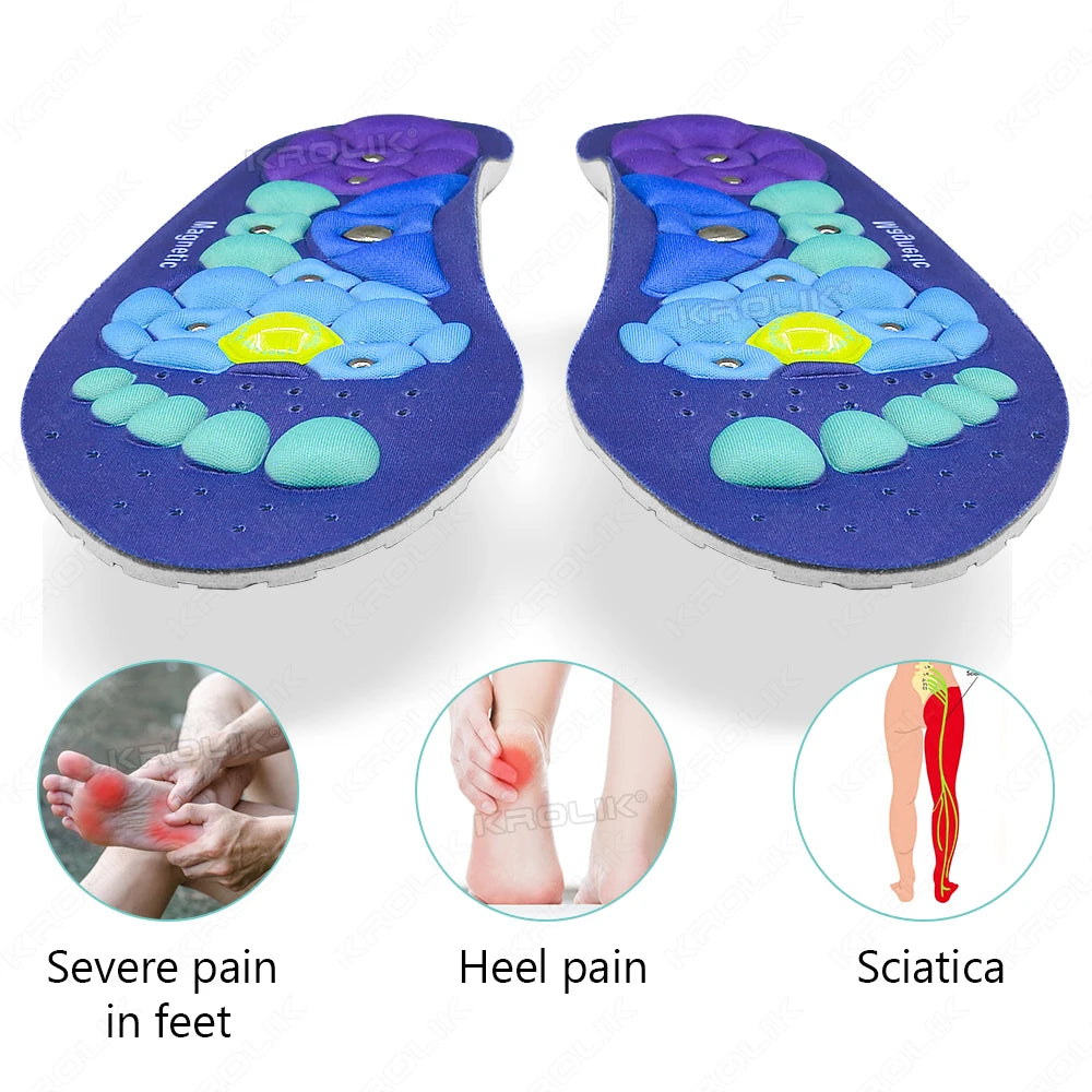 Therapy Sports Insoles Massage Medical Magnetic  Foot Weight Loss Slimming Acupressure Insole Anti-fatigue Health Care Shoe Pads