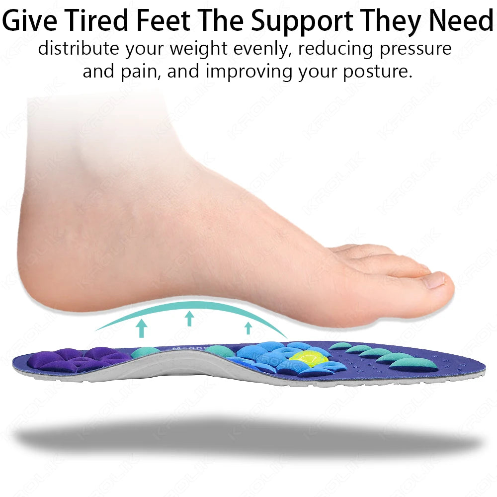 Therapy Sports Insoles Massage Medical Magnetic  Foot Weight Loss Slimming Acupressure Insole Anti-fatigue Health Care Shoe Pads