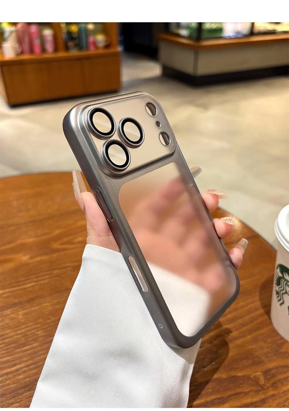 Luxury Matte Hard PC Ultra Slim Case for iPhone 17 Pro Max 17Pro ProMax Plating Camera Film Protector Frosted Shockproof Cover