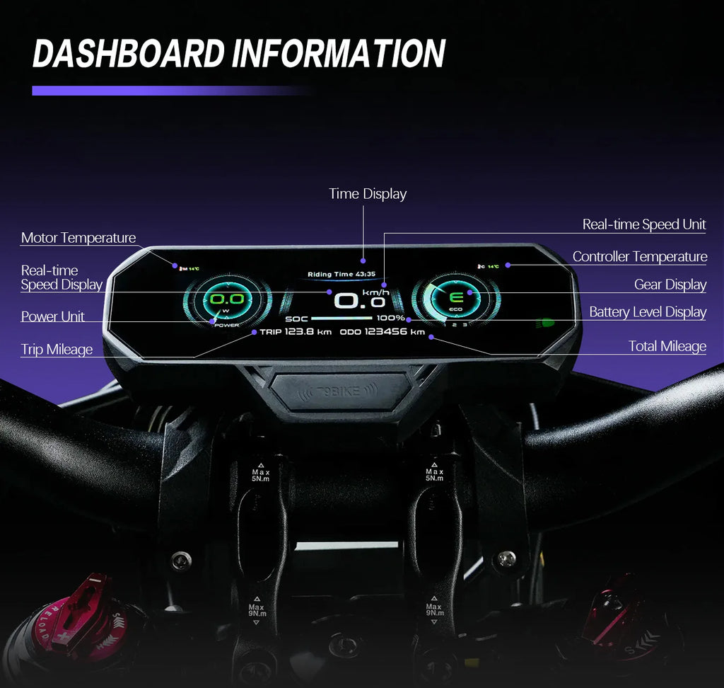 Electric Dirt Bike 8500w 72V 35AH 80km/h E Dirt Bikes For Adults Electric Enduro Motorcycle