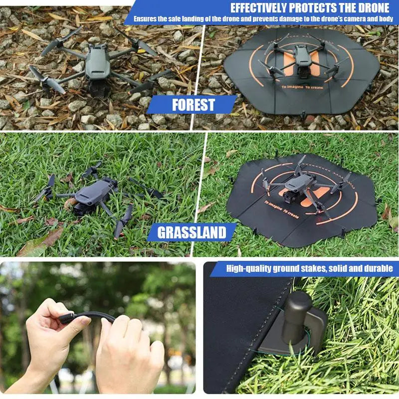 Volodymyr 80cm(31’’)  Drone Landing Pad Fast-Fold Double-Sided Waterproof for DJI Mavic 3 Pro/ Phantom 4 Pro/ Autel EVO II