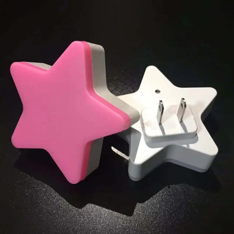 LED Stars Night Lights EU/US Plug Night Lamp Light Home Decoration Bedroom Bedside Baby Room Living Room Corridor Lighting