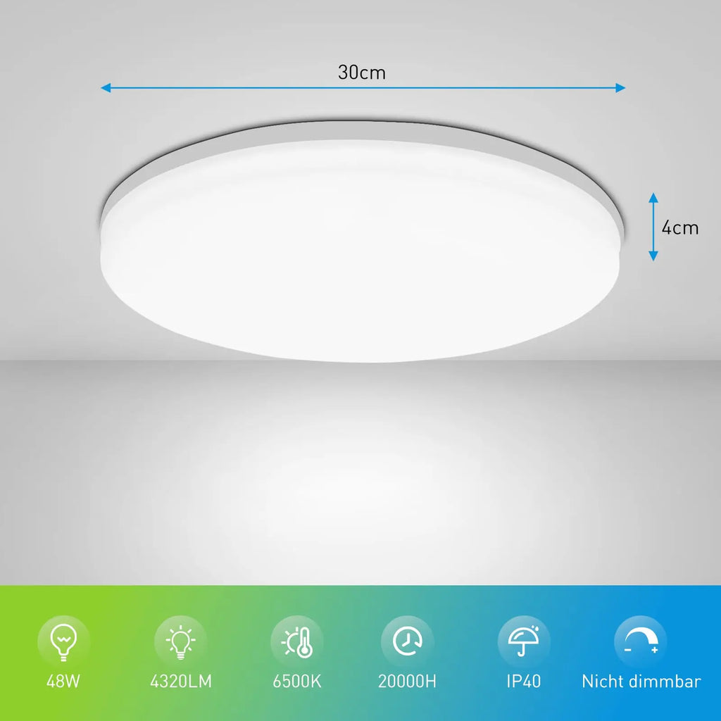 Round LED Ceiling Light Modern Home Decorative Ceiling Lighting Fixture 18/24/36/48W Living Room Bedroom Indoor Kitchen Lighting