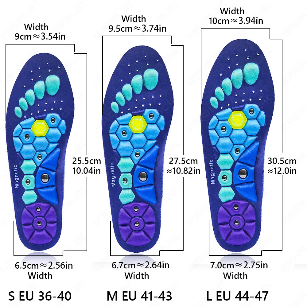 Therapy Sports Insoles Massage Medical Magnetic  Foot Weight Loss Slimming Acupressure Insole Anti-fatigue Health Care Shoe Pads