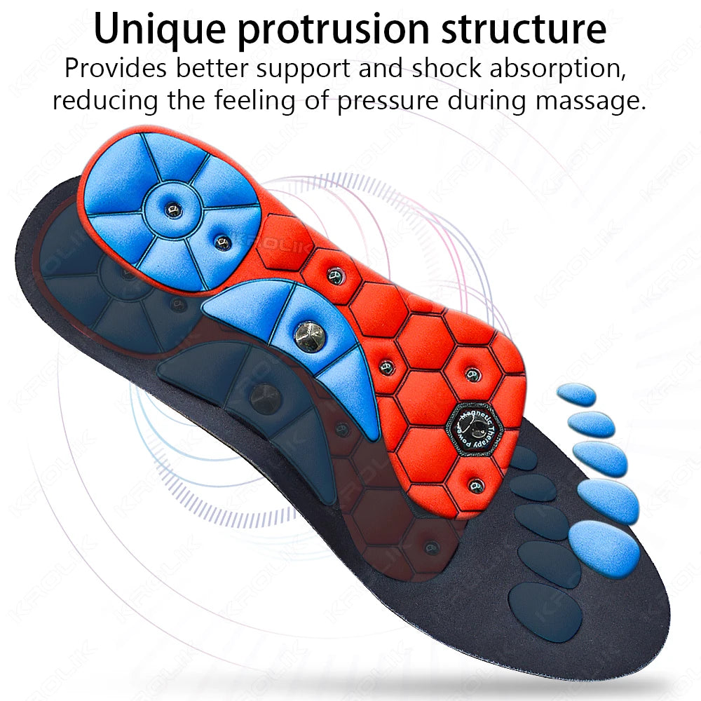 Therapy Sports Insoles Massage Medical Magnetic  Foot Weight Loss Slimming Acupressure Insole Anti-fatigue Health Care Shoe Pads