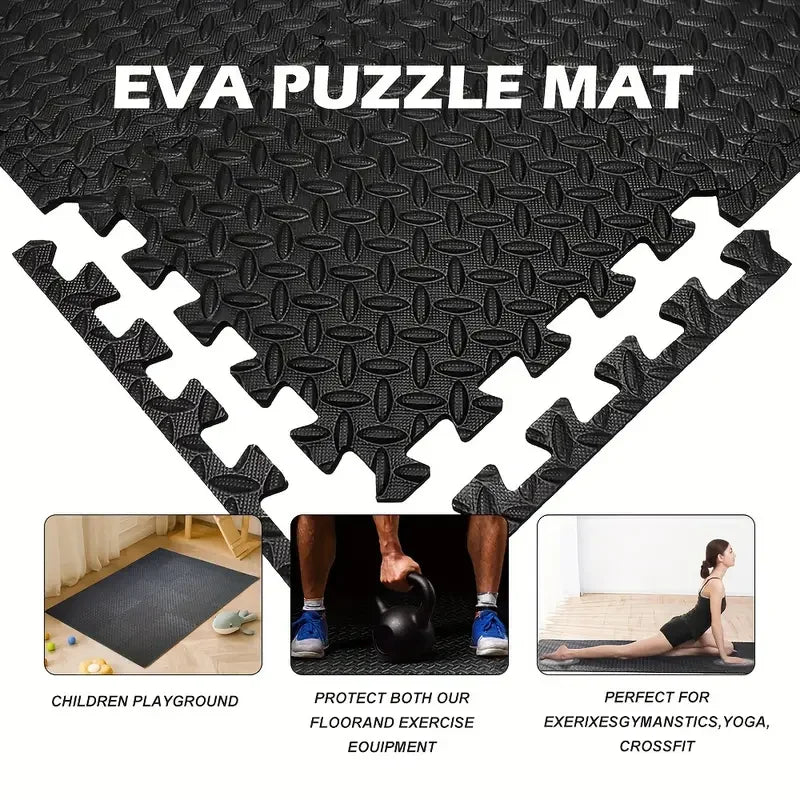 8/16 Pcs Foam Fitness Non Slip Yoga Mat Fitness Floor Tile Protection Pad Fitness Equipment Mat Suitable for Indoor Fitness