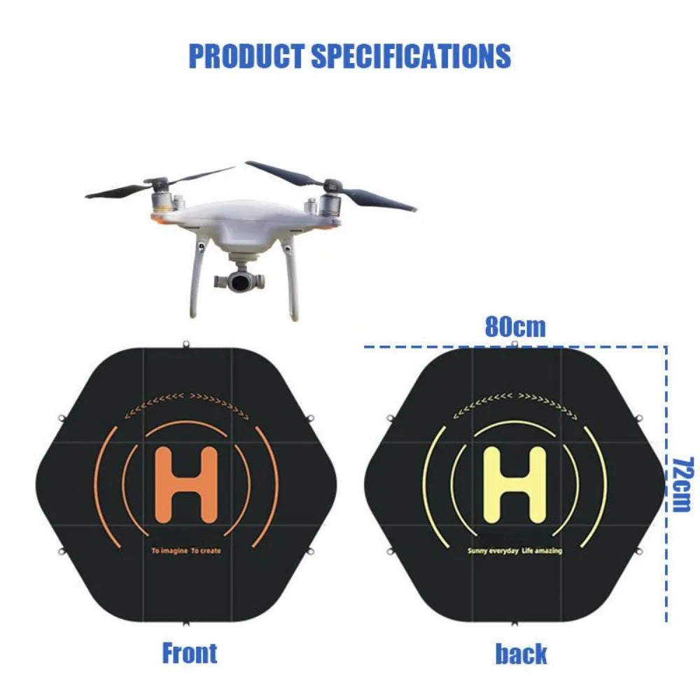 Volodymyr 80cm(31’’)  Drone Landing Pad Fast-Fold Double-Sided Waterproof for DJI Mavic 3 Pro/ Phantom 4 Pro/ Autel EVO II